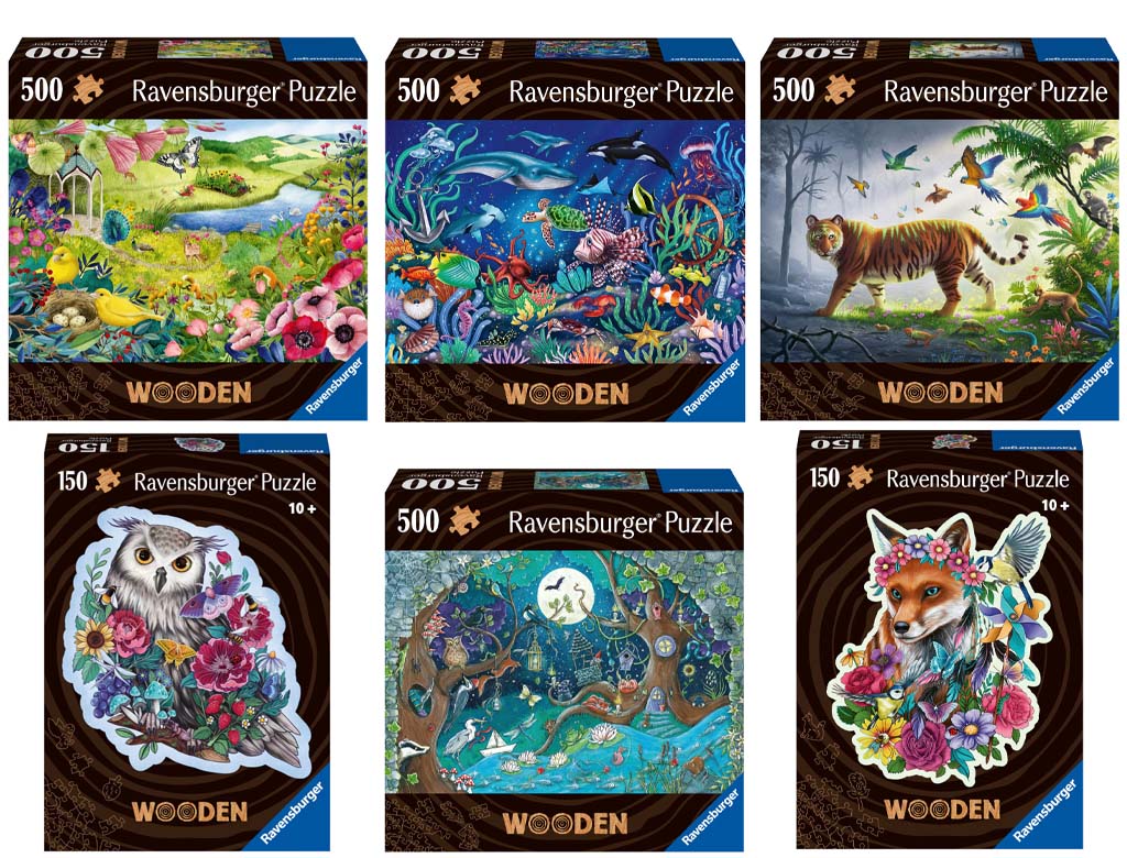 Ravensburger Unveils Vibrant Line of Natural Wooden Puzzles in